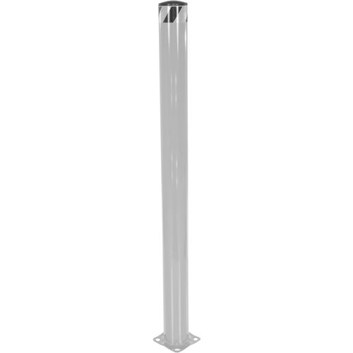 Steel Pipe Safety Bollard 72″ × 5.5″ Silver