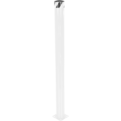 Steel Pipe Safety Bollard 72″ × 5.5″ White