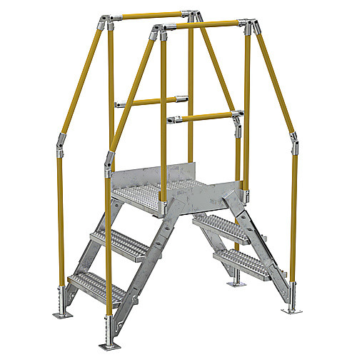 Galvanized Cross-Over Ladder 54.5 × 72.15″ 3 Step