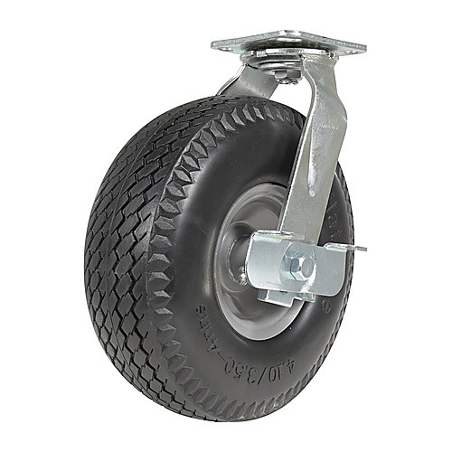 8 × 2 Flat-Free Foam Filled Swivel Caster W/Brake