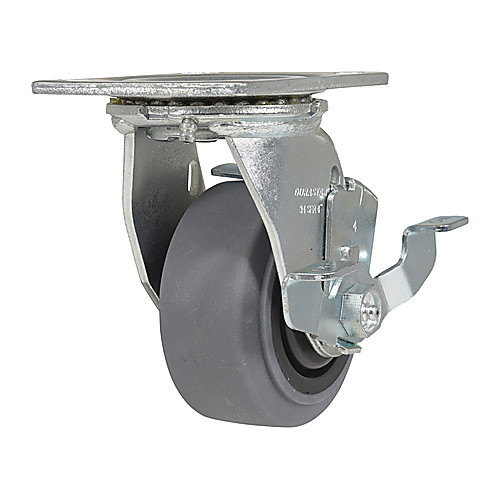4 × 2 Conductive Rubber Swivel Caster W/Brake