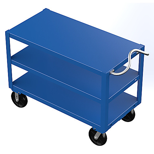 Heavy Duty Ergo Handle Cart 3Shelf 24 × 48