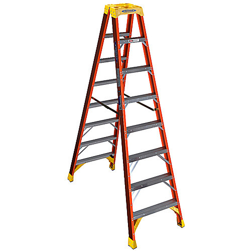 Fiberglass Twin Front Ladder 8 Step