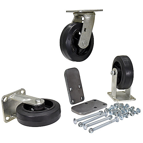 6″ × 2″ Mold-On-Rubber Caster Kit 1.8K