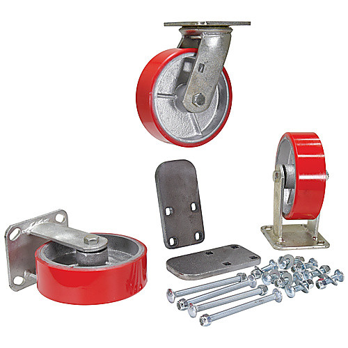 6″ × 2″ Poly-On-Steel Caster Kit 3.6K
