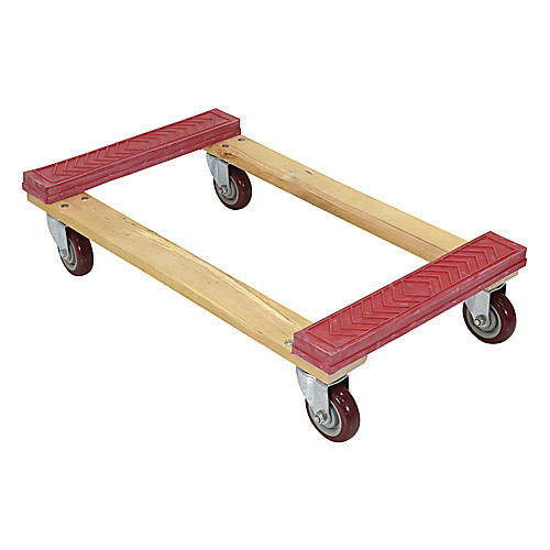 Hardwood Dolly Rubber Ends 1.2K lb 18 × 30