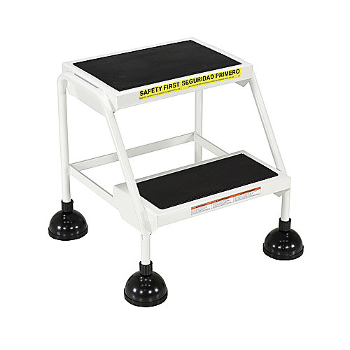 Spring Loaded Roll Ladder 2 Step White