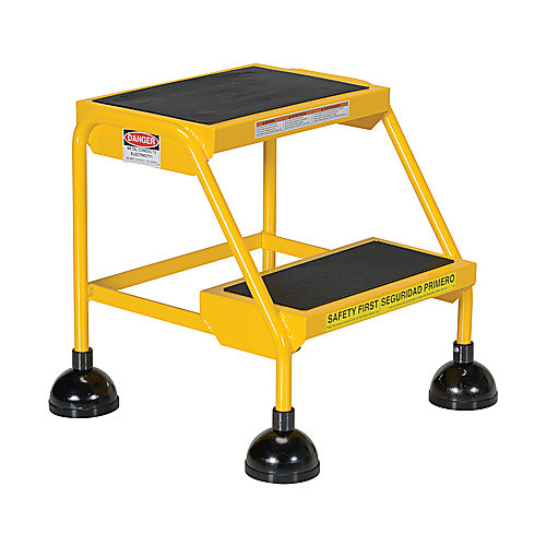 Spring Loaded Roll Ladder 2 Step Yellow