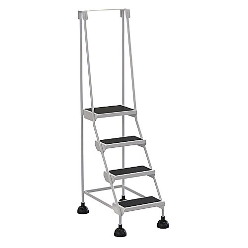 Spring Loaded Roll Ladder 4 Step White