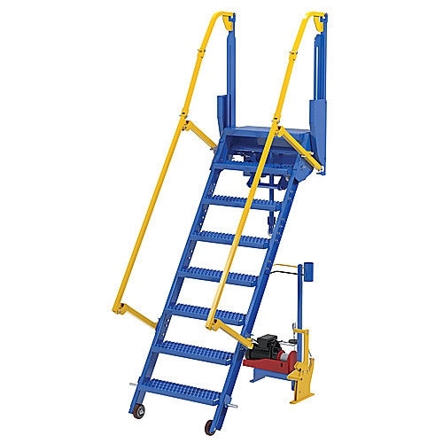 Folding Mezzanine Ladder 72″ 115Vac Pwr Storage