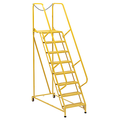 Maintenance Ladder Perforated 8-Step Yellow