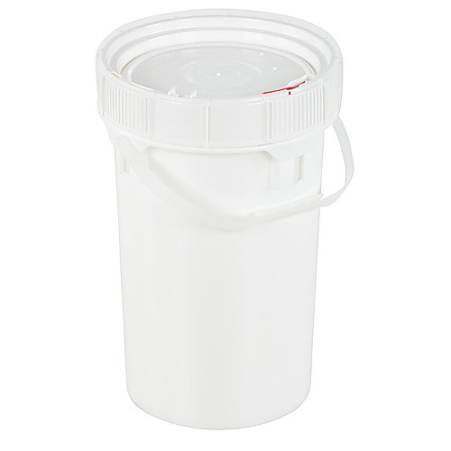 Screw-Top Pail & Lid-White 6.5 Gallon